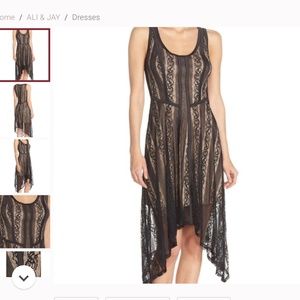 NWT Ali & Jay Draped Hem Lace Dress